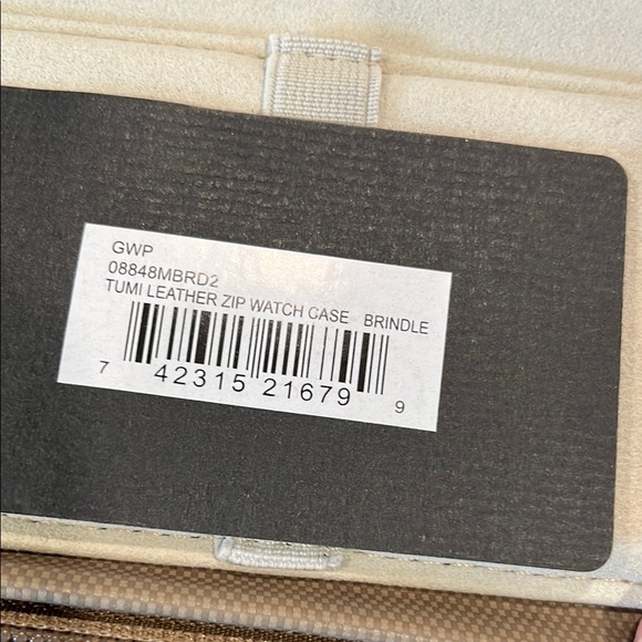 NWT TUMI Leather Zip Watch Case main image 6